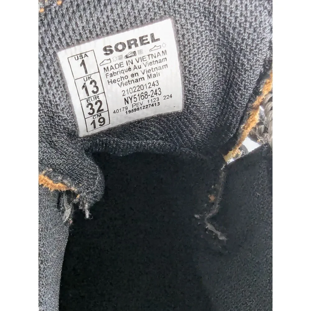 Sorel Out N About IV Classic Youth Waterproof Boot Kid's Size 1 Tan Gray Outdoor